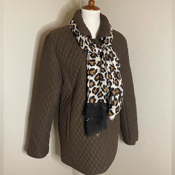 New! Marvin Richards Quilted Button Barn Jacket in Chocolate Womens Size Large🤎 - Picture 10 of 13